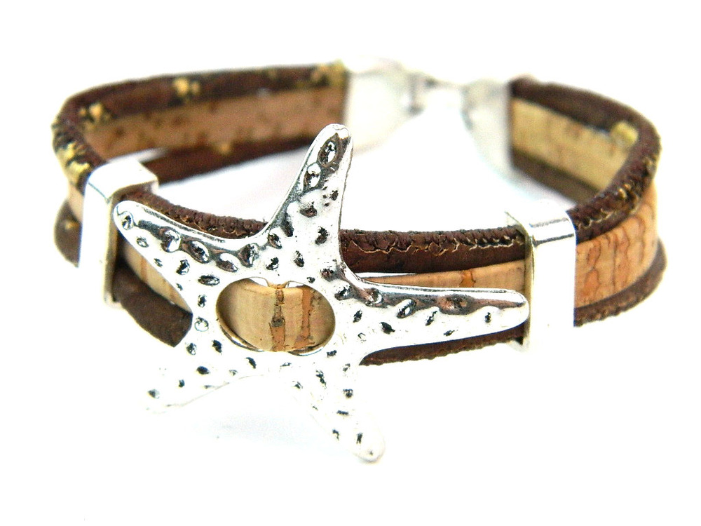 Three Rope Silver Alloy Starfish 12