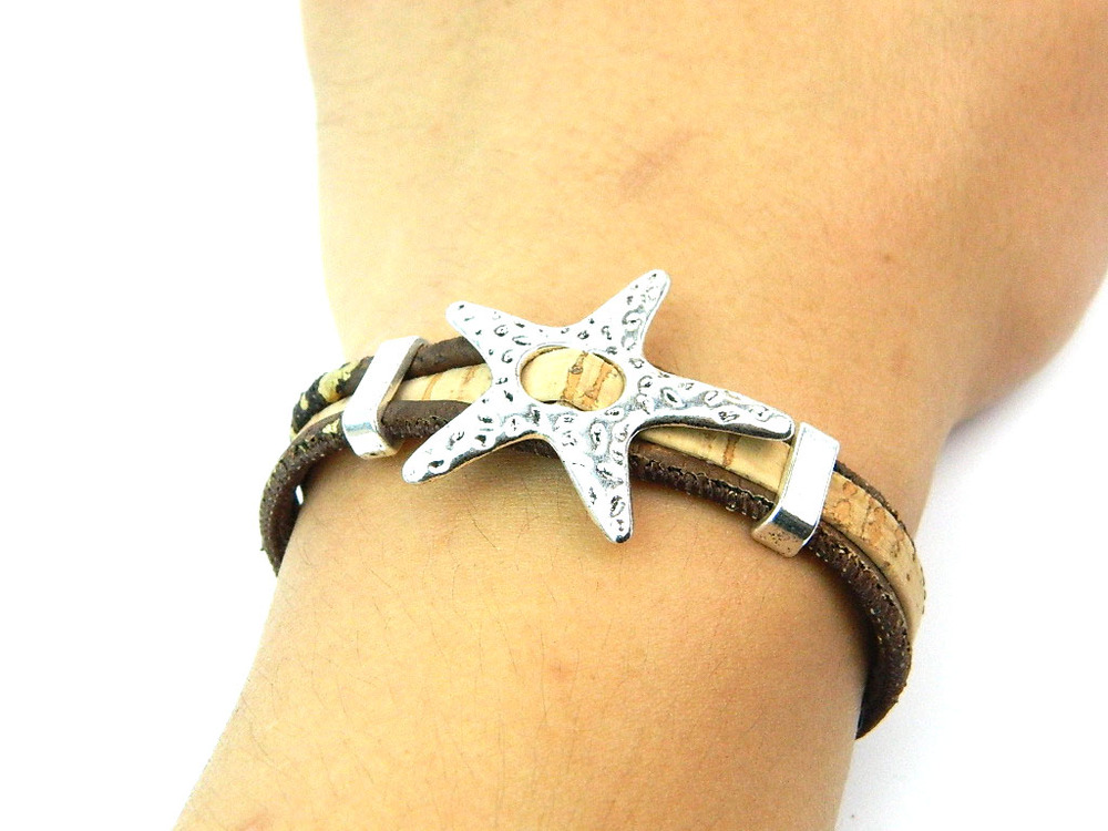 Three Rope Silver Alloy Starfish 5