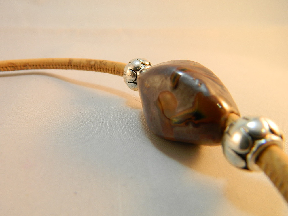 ceramic brown castanho stone necklace 5