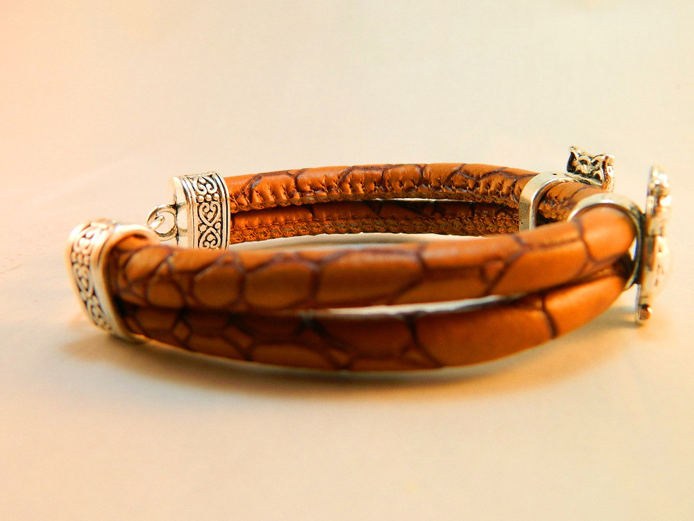 owl leather bracelet 2